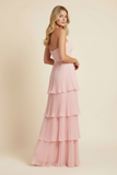 Aurohaya Manon Strapless Tiered Maxi Dress