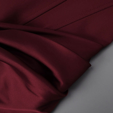 Hortense Square Neck Corset Maxi Dress / Red