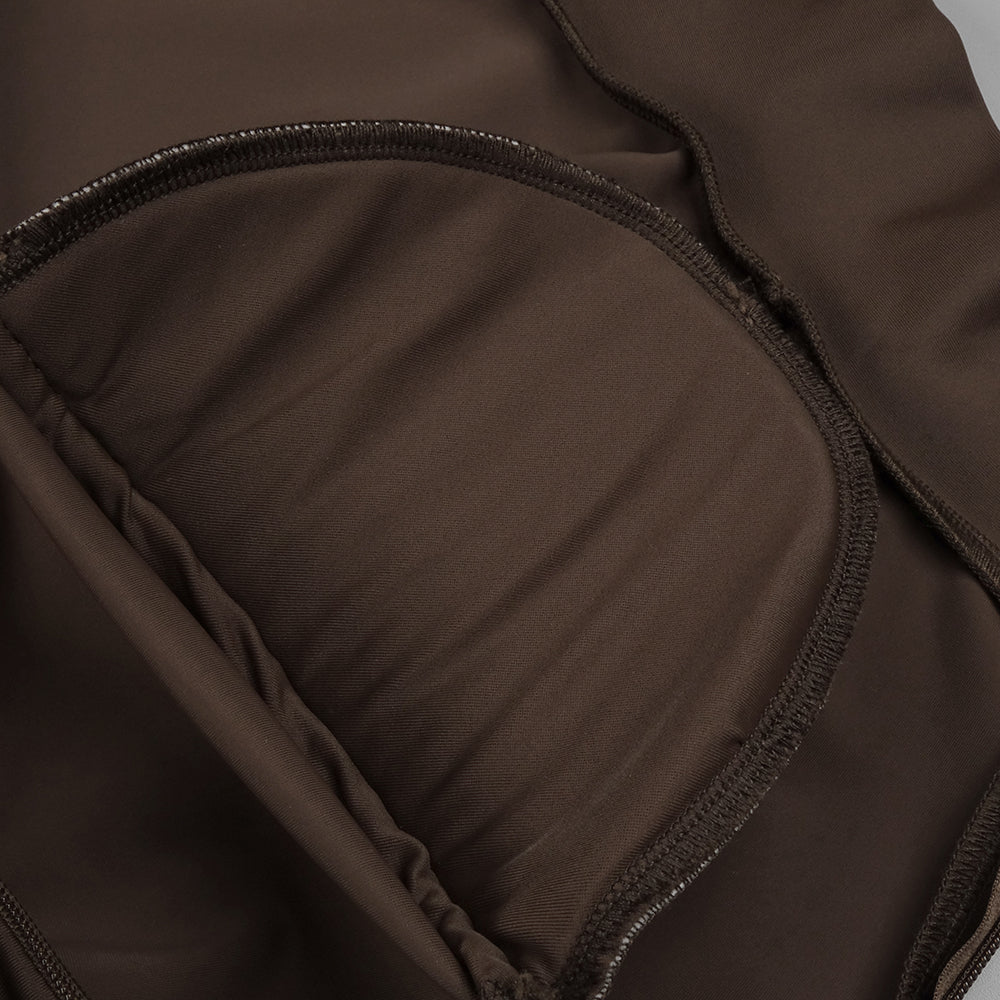 Aurohaya Laurence Mock Neck Corset Maxi Dress