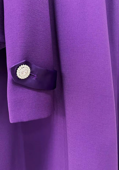 Long Sleeve Two Piece Maxi Dress Purple