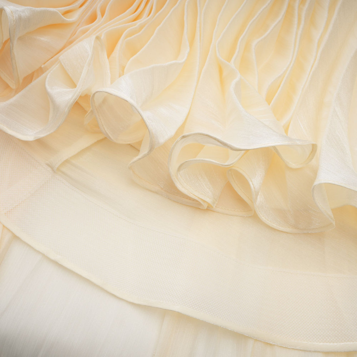 Mina Strapless Sweetheart Ruched Maxi Dress / Champagne