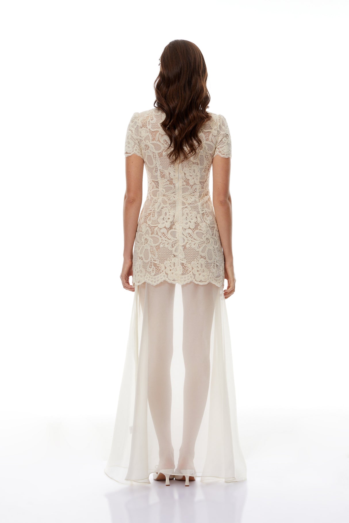 Aurohaya Miriam Neutrals Floral Embroidered Maxi Dress