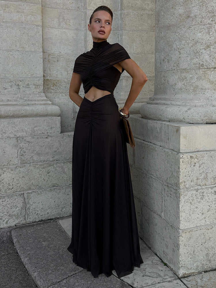 Aurohaya Joséphine Hollow Out Maxi Dress