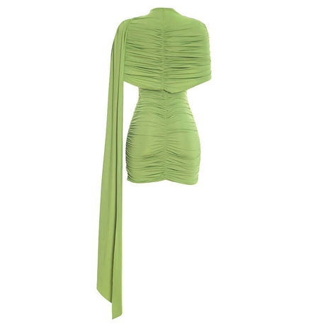 Aurohaya Panorama Ruched Draped Mini Dress