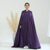 Elegant Solid Color Cape Jilbab