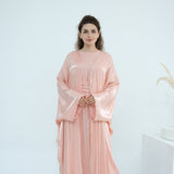Solid Color Two-piece Shining Abaya