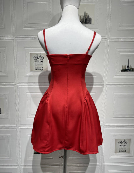 Aurohaya Sabine Backless Spaghetti Strap Mini Dress