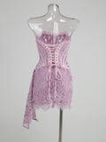 Dominique Strapless Lace Corset Mini Dress