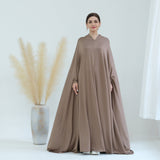 Elegant Solid Color Cape Jilbab