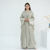 Solid Color Two-piece Shining Abaya