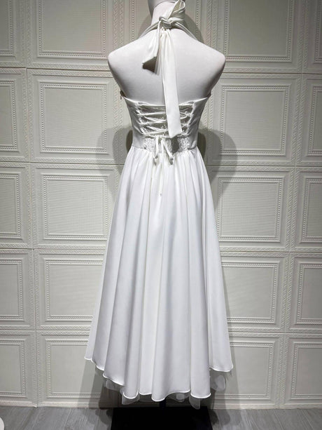 Aurohaya Margaux Halter Neck Midi Dress