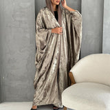 Plus Size Solid Color Cardigan Abaya