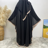 Chiffon Batwing Sleeves Abayas