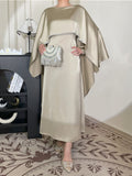 Satin Cape Elegant Abayas