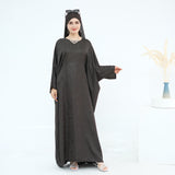Jacquard Fashion Dress Abaya with Hijab