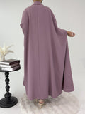 Purple Two Piece Set Abaya