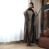 Leopard Print Butterfly Abaya