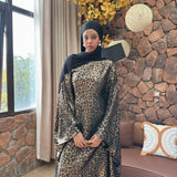 Leopard Print Butterfly Abaya