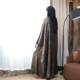 Leopard Print Butterfly Abaya