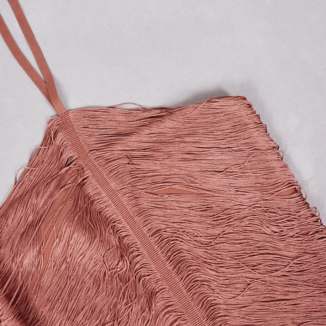 Aurohaya Jade Ruched Halter Neck Maxi Dress