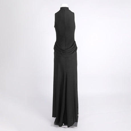 Aurohaya Selyra High-Neck Ruched Maxi Dress