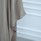 Solid Color Island Crepe Abaya with Hijab