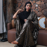 Leopard Print Butterfly Abaya