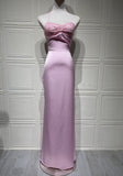 Inès Satin Halter Maxi Dress