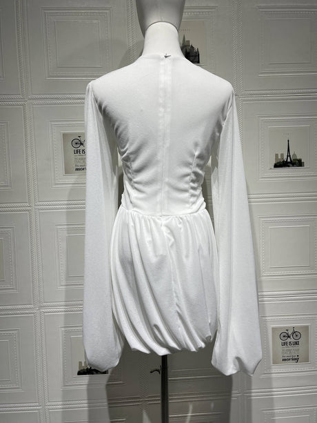 Aurohaya Yvonne Casual Pleated Mini Dress