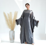 Feather Batwing Adjustable Abaya