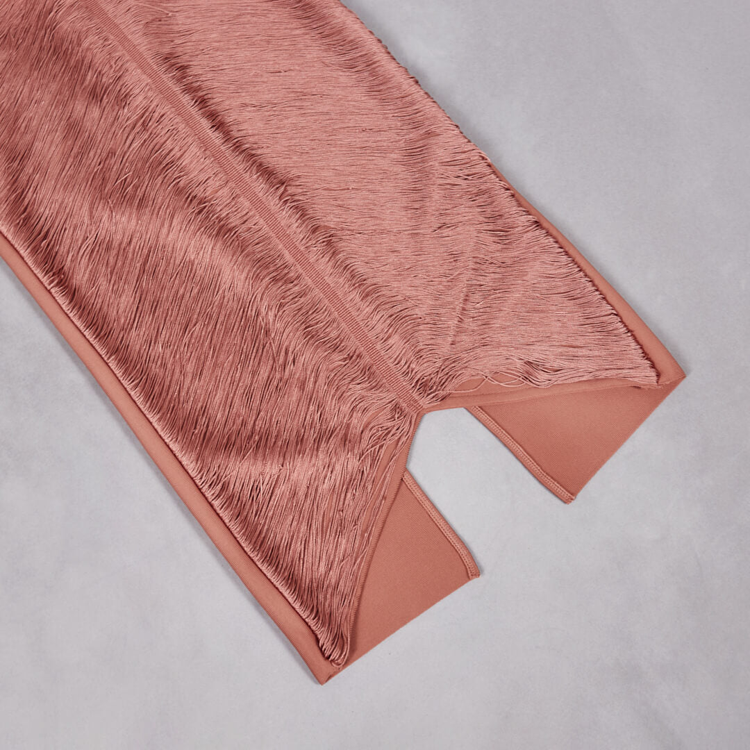 Aurohaya Jade Ruched Halter Neck Maxi Dress