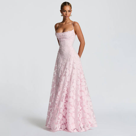 Aurohaya Victoire Lace Maxi Dress