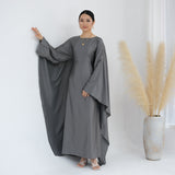 Solid Color Drawstring Abayas