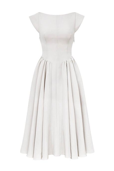 Aurohaya Pauline Round Neck Sleeveless Midi Dress