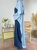 Two Tone Color Matching Abaya