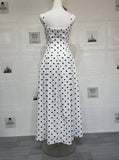 Madeleine Polka Dot Square Neck A-Line Maxi Dress
