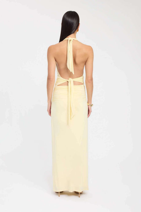 Aurohaya Lucienne Deep V-Strap Backless Mini Dress