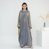 Solid Color Two-piece Shining Abaya