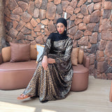 Leopard Print Butterfly Abaya