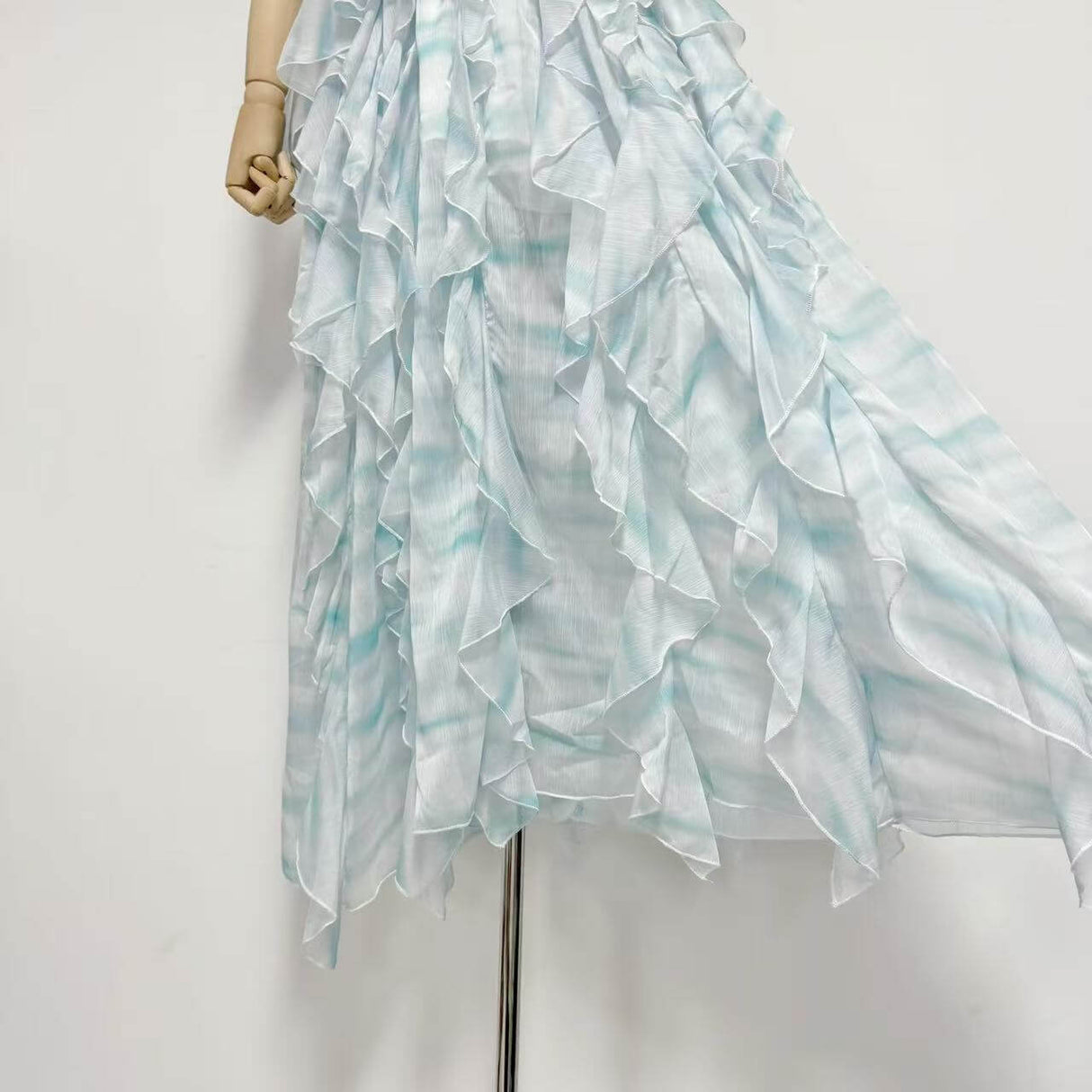 Aurohaya Mila Ruffle Halter Maxi Dress