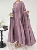 Purple Two Piece Set Abaya