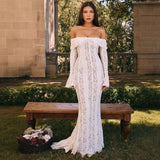 Capucine Off Shoulder Lace Maxi Dress