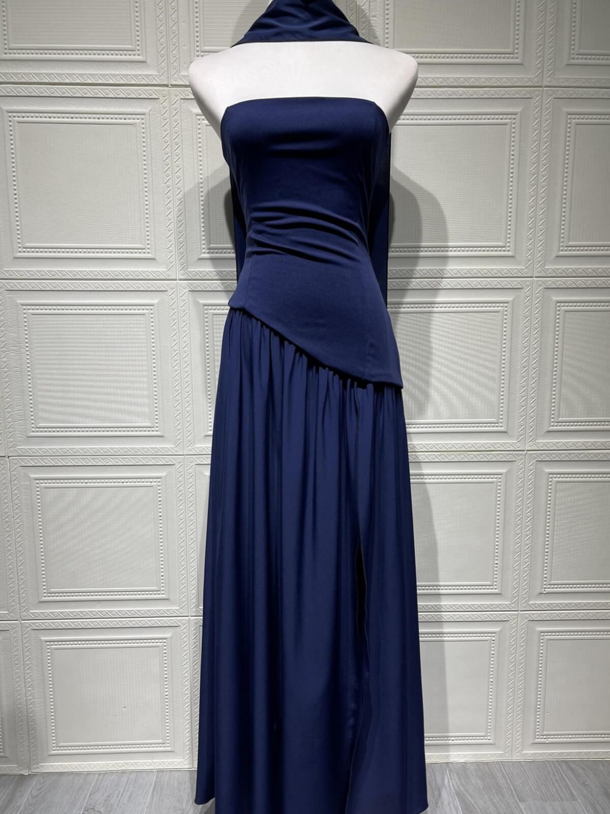 Aurohaya Solène Asymmetrical Maxi Gown