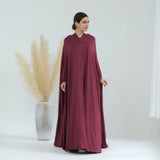 Elegant Solid Color Cape Jilbab