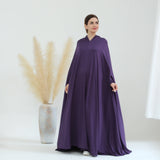 Elegant Solid Color Cape Jilbab
