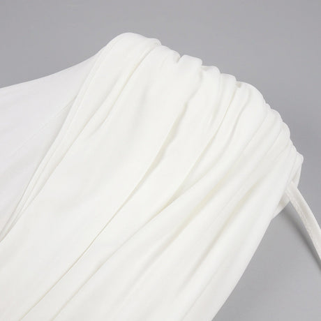 Aurohaya Lumière Long Sleeve Deep V Maxi Dress