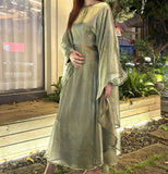 Starry Sky Solid Color Abaya