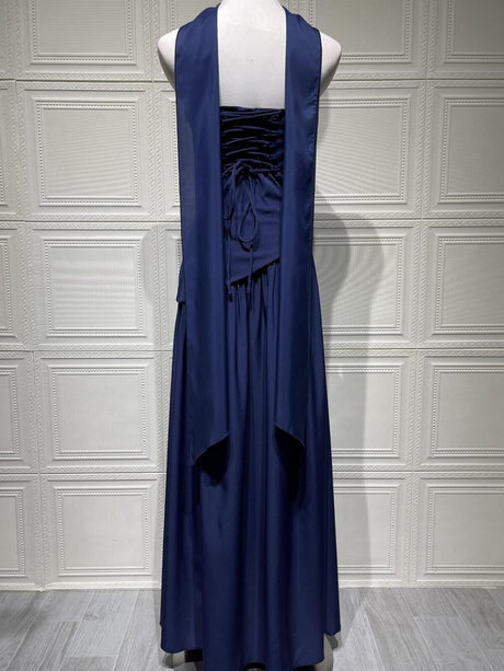 Aurohaya Solène Asymmetrical Maxi Gown