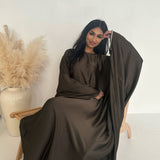 Fashion Satin Butterfly Abaya