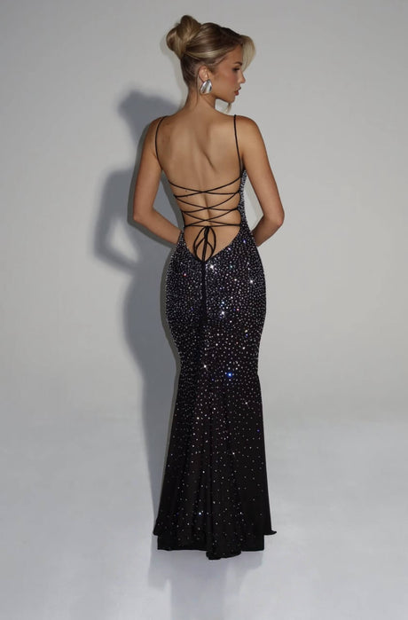 Aurohaya Mystère Sparkling Strapless Maxi Dress